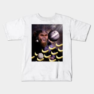 Chimp Monkey In Space Kids T-Shirt